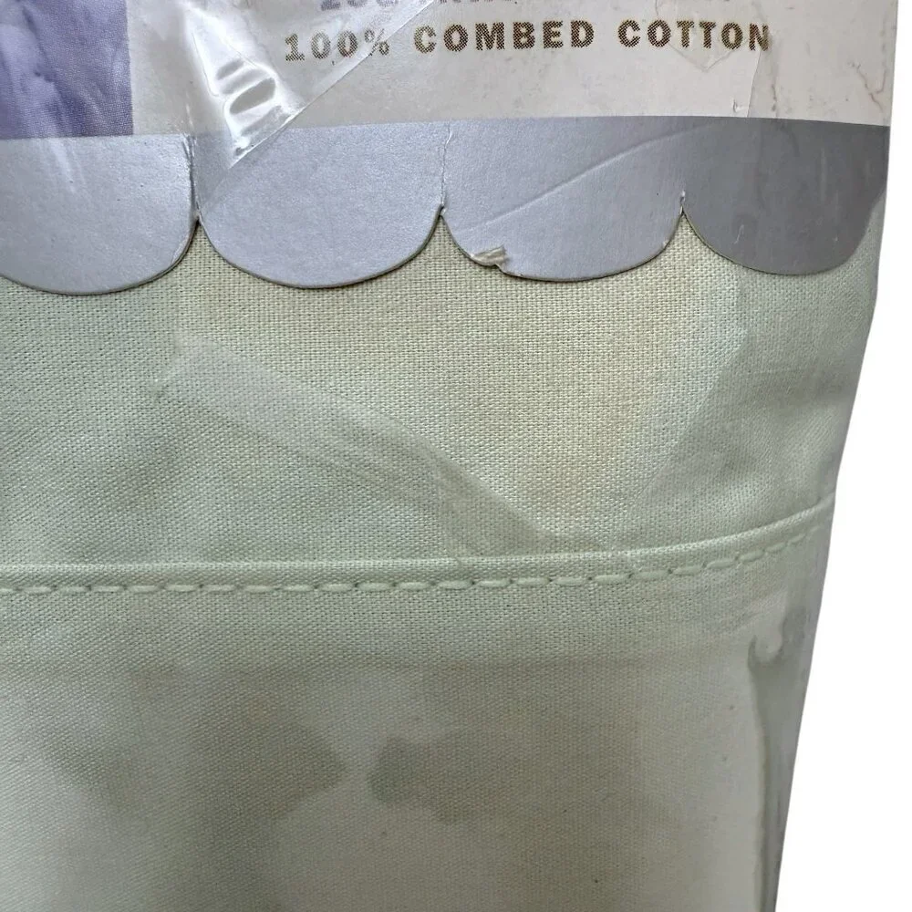 MARTHA STEWART Everyday Pillowcases Pair King Size 100% Cotton Sage Green NWT